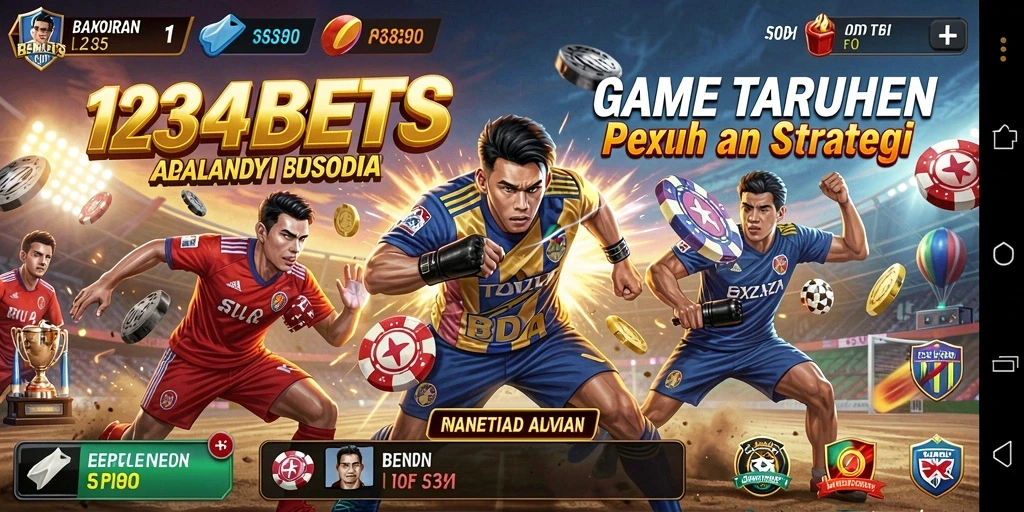 Tangkapan layar utama permainan 1234BETS yang menunjukkan aksi taruhan yang menarik.