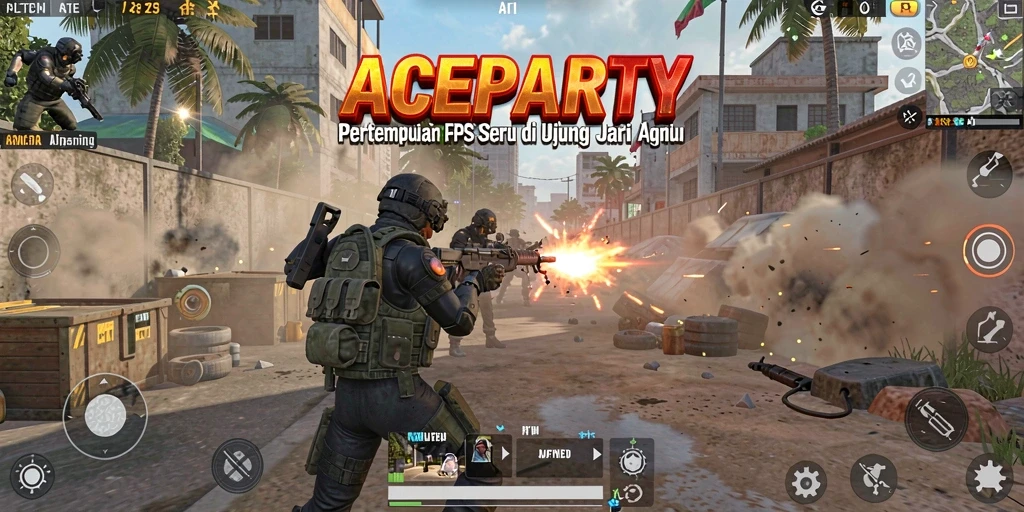 Tangkapan layar menarik gameplay ACEPARTY yang intens dan dinamis.