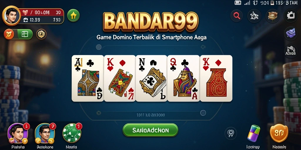 Tampilan menawan dari gameplay Domino di BANDAR99.