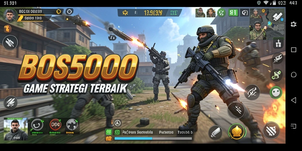 Tampilan menarik dari gameplay taktis BOS5000 yang mendebarkan.