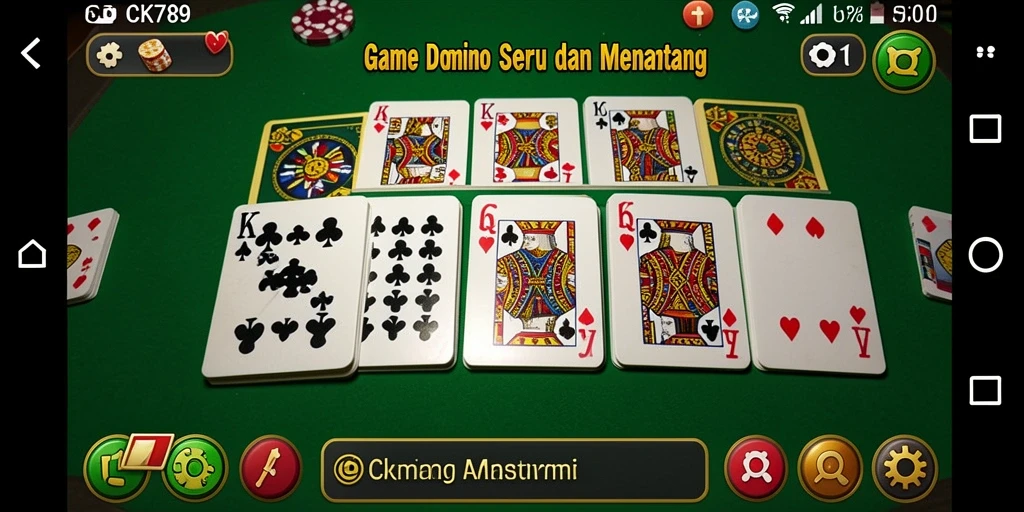 Tampilan gameplay seru di CK789 yang menunjukkan aksi permainan Domino.