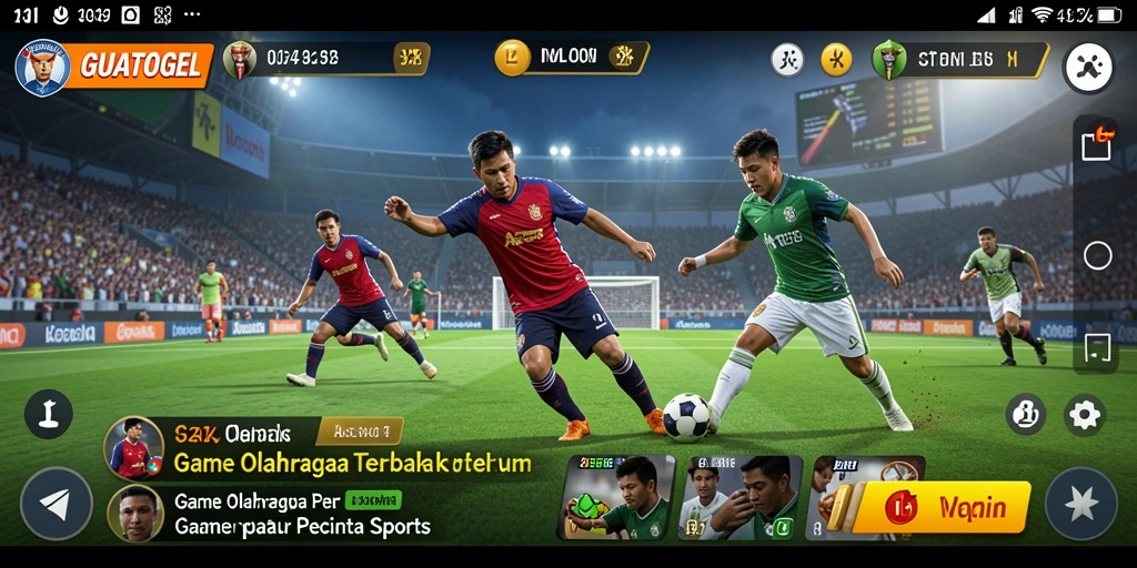 Screenshot GUATOGEL menampilkan aksi seru dalam permainan olahraga.