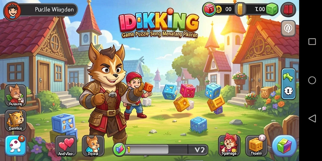Tampilan permainan Puzzle yang menantang dan menarik.