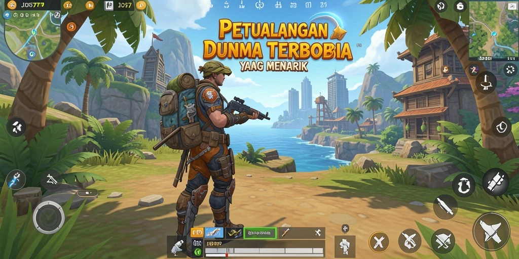 Screenshot gameplay JOS77 yang menunjukkan petualangan Open World.