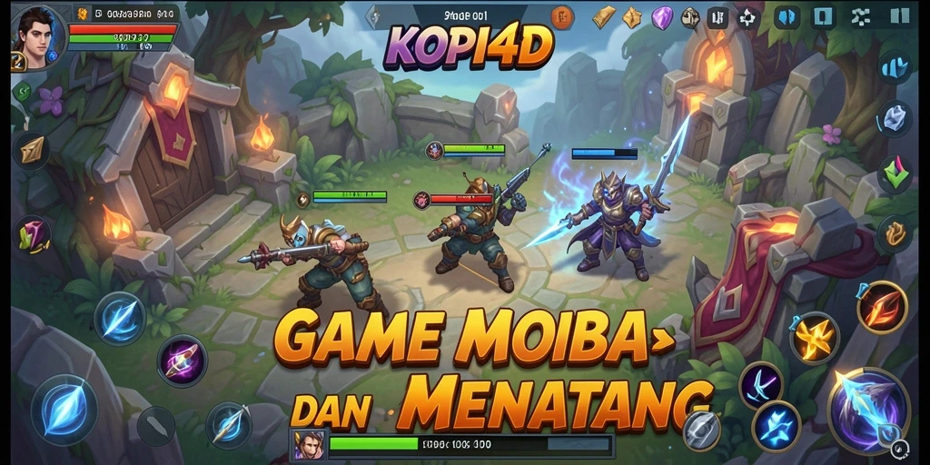 Tangkapan layar gameplay KOPI4D menampilkan aksi seru dalam pertarungan tim.
