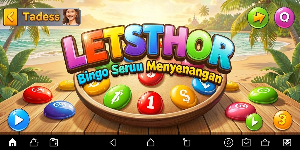 Tampilan gameplay seru LETSTHOR dengan fitur Bingo yang mengasyikkan.