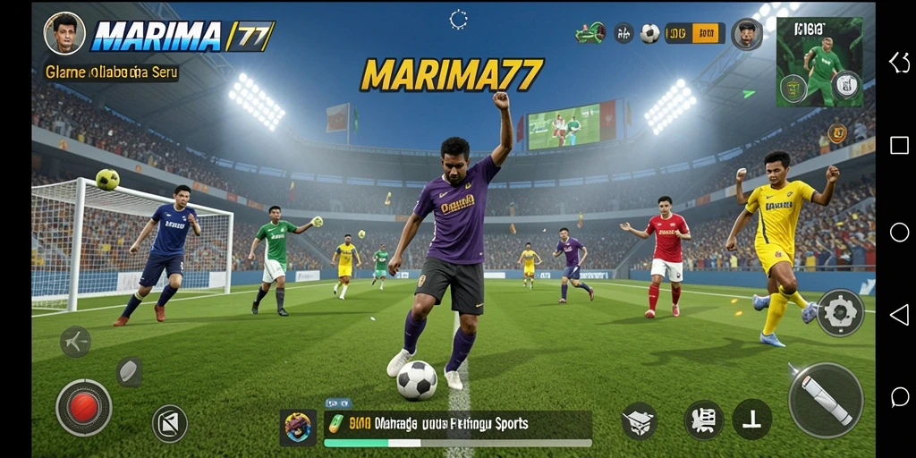 Tampilan gameplay mendebarkan di <strong>MARIMA77</strong> dengan aksi olahraga yang intens.