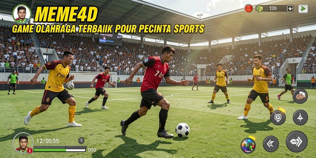 Tampilan menarik gameplay MEME4D yang menampilkan pertandingan olahraga.