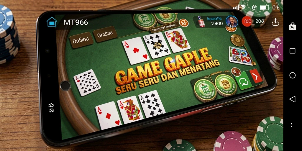 Tampilan gameplay Gaple yang seru dan interaktif.