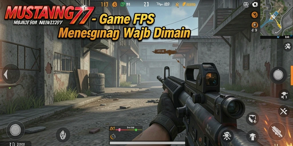 Screenshot MUSTANG77 menampilkan aksi tembak-menembak seru dalam game FPS.