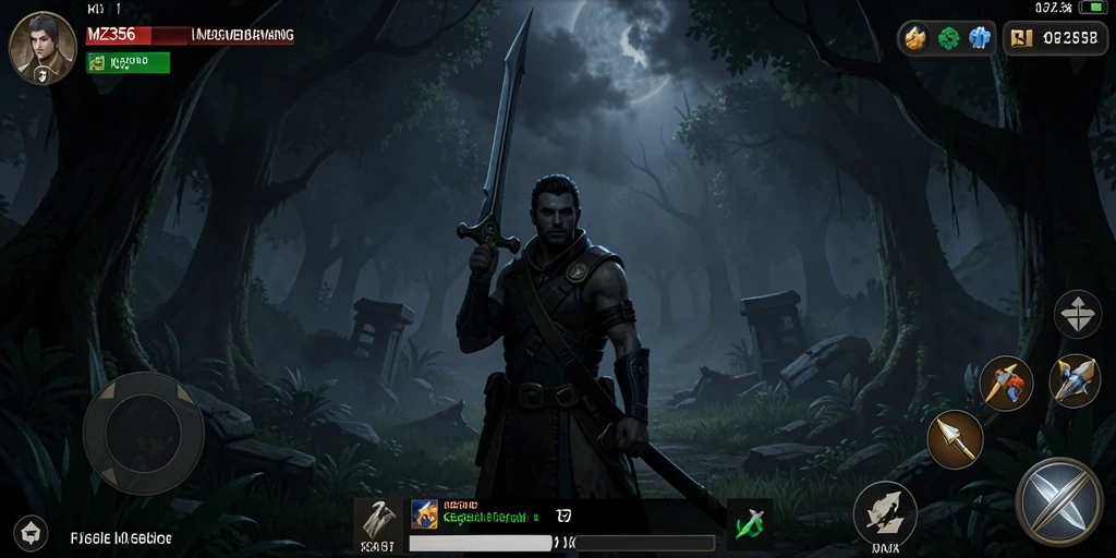 Screenshot gameplay MZ356 menunjukkan suasana Horror yang menegangkan.