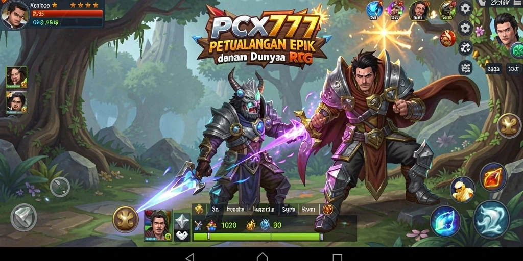 Tampilan gameplay RPG yang mendebarkan dan penuh aksi.