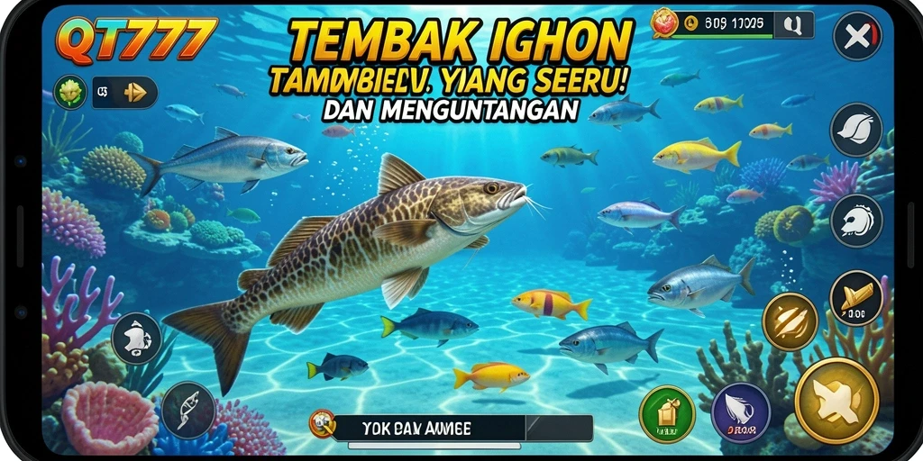 Tampilan gameplay Tembak Ikan yang menakjubkan di QT777.