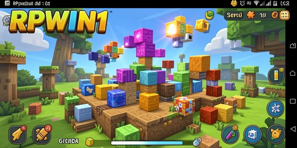 Screenshot gameplay RPWIN1 dengan tampilan puzzle yang menarik.