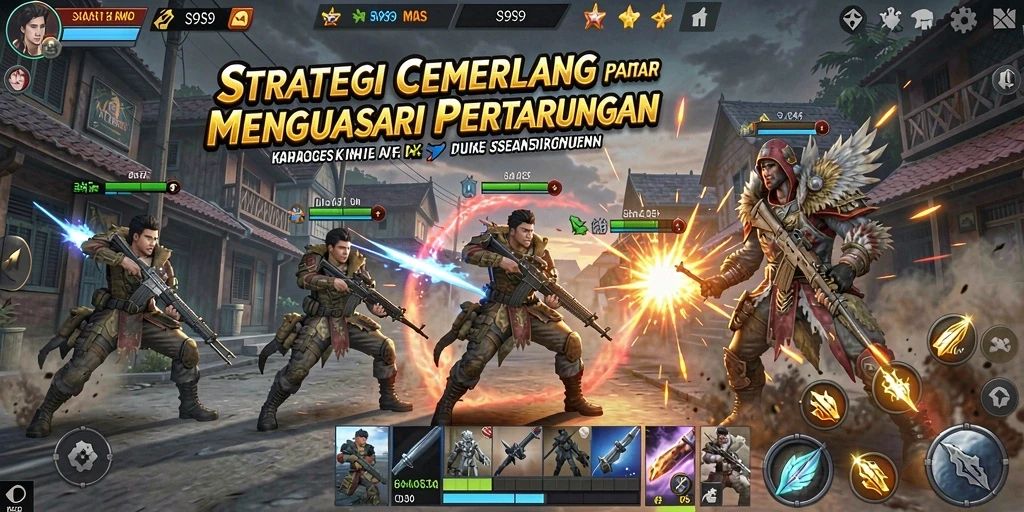 Screenshot gameplay S9S9 menunjukkan aksi strategi yang mendebarkan.