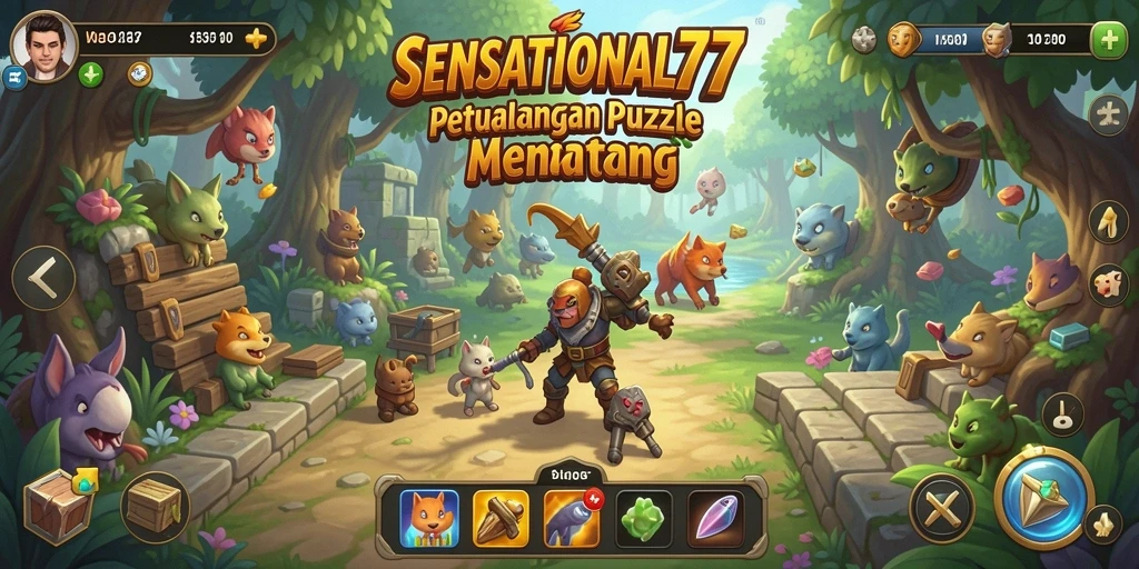 Gameplay SENSATIONAL77 menampilkan teka-teki yang menarik dan menantang.