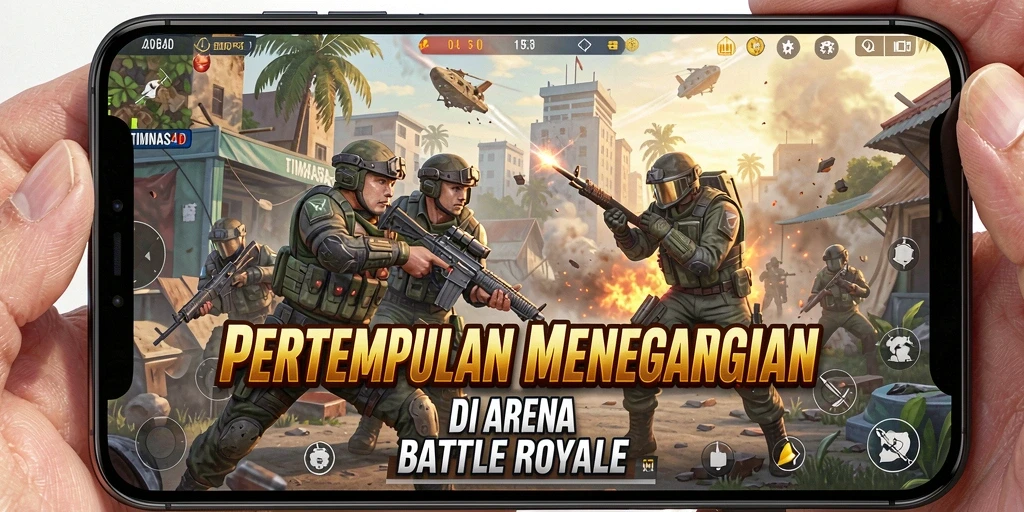 Tangkapan layar TIMNAS4D menunjukkan aksi seru di arena Battle Royale.