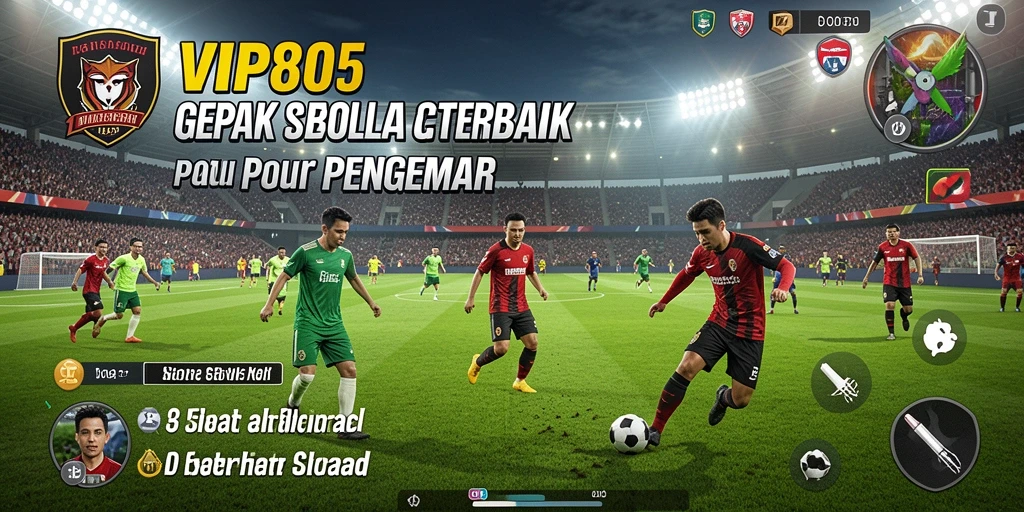 Tampilan gameplay VIP805 yang mendebarkan di lapangan sepak bola.