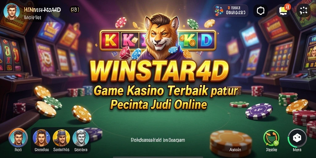 Tampilan menarik dari gameplay Kasino di WINSTAR4D yang mendebarkan.