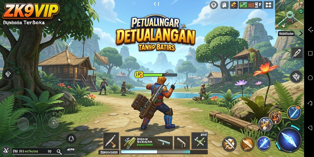 Gameplay ZK9VIP yang mendebarkan dalam dunia terbuka.